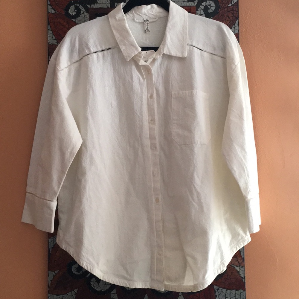Free People Intimately Pa Pa Poplin Button Shirt - Picture 2 of 8